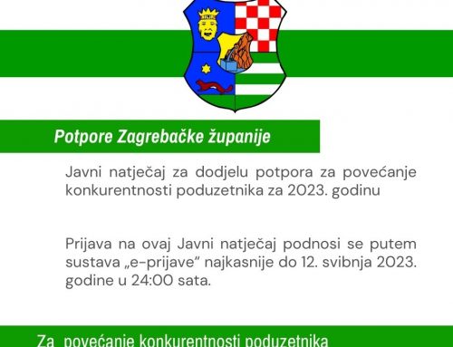 Zagrebačka županija dodjeljuje potpore poduzetnicima
