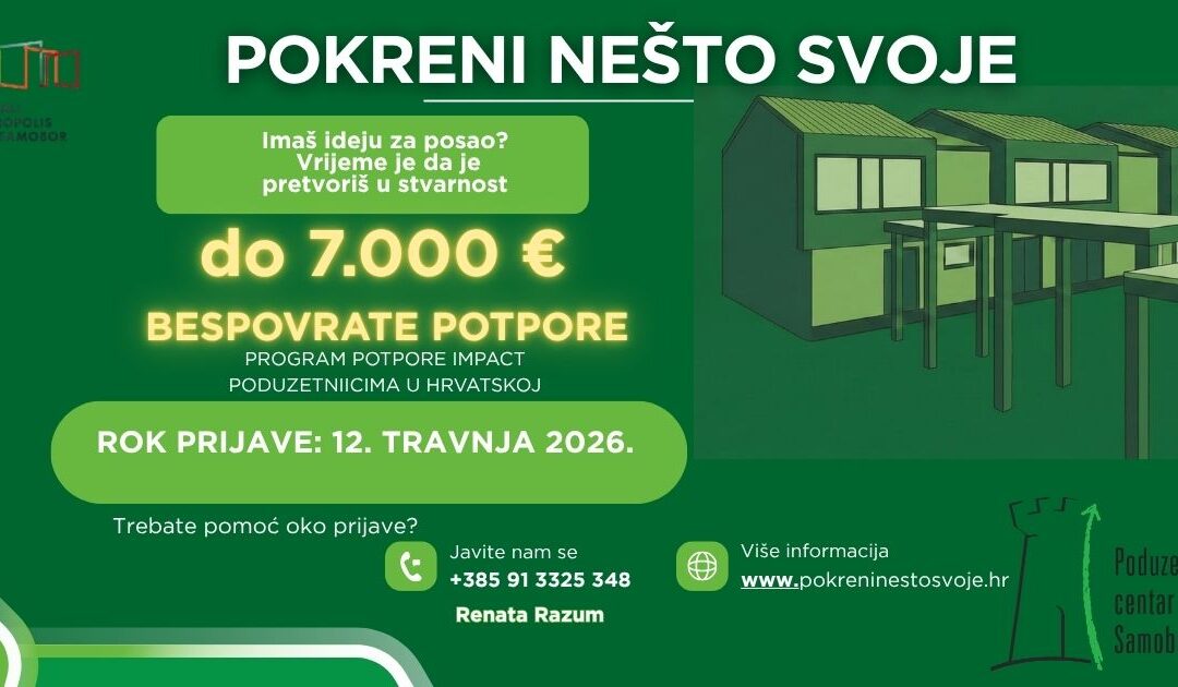 Pokreni nešto svoje – otvorene prijave za poduzetnike