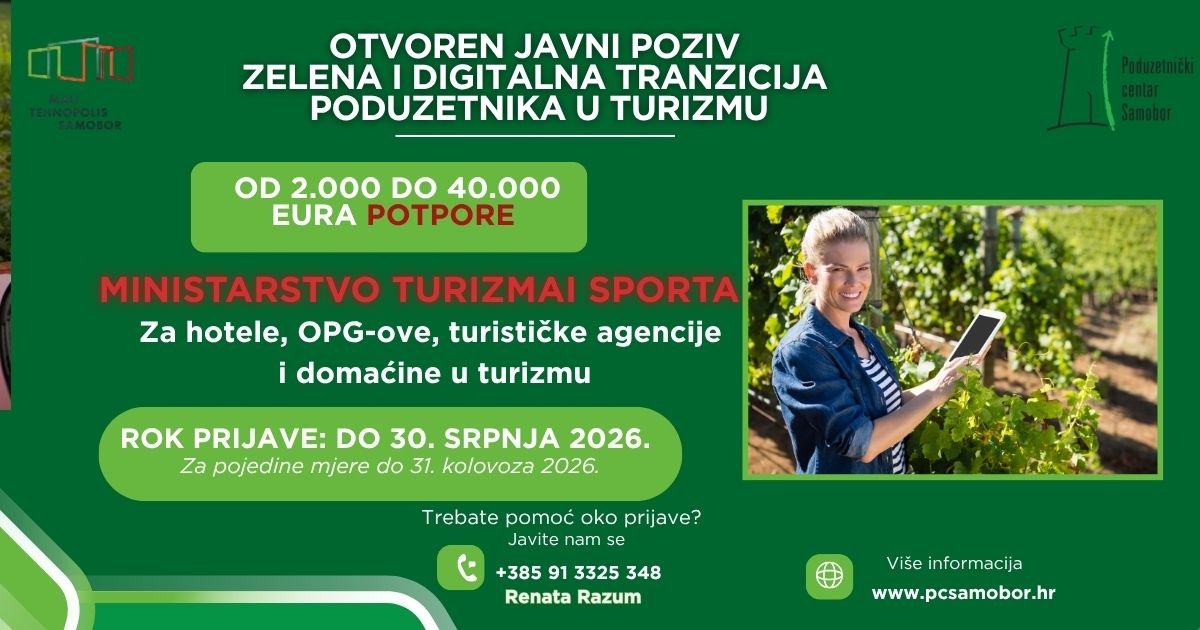 OTVOREN JAVNI POZIV ZA TRADICIJSKE I UMJETNIČKE OBRTE